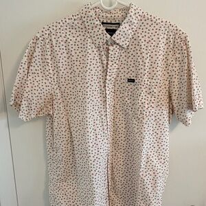 RVCA Poplin Short Sleeve Button Down Shirt